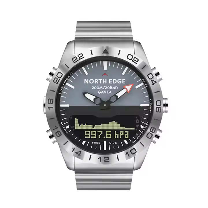 NORTH EDGE GAVIA reloj de buceo multifuncional para hombres brújula barómetro - 1