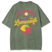 Camiseta de Algodón Veraniego Diseño de Fresa Limón Top Casual Suelto para Mujeres Moda de Verano - details 42