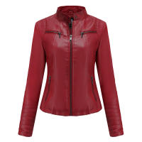 Chaqueta de cuero de imitación para mujer, abrigo de motociclista de moda, ropa de primavera y otoño - details 9