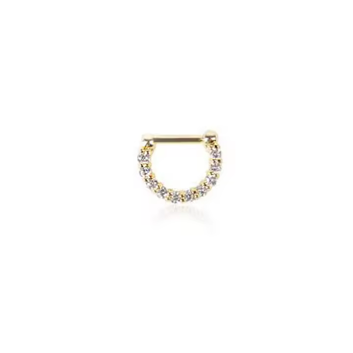Anillo de Nariz falso de cristal para mujer, Piercing corporal, joyería corporal, Clip, nuevo diseño, 1 unidad - 1