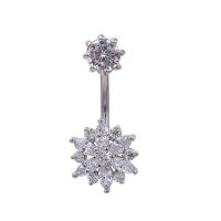 1Pc doble de ombligo piercing joya nombril vientre piercing pendiente de ombligo de perforación del vientre de sexo cuerpo piercings de joyería - details 10