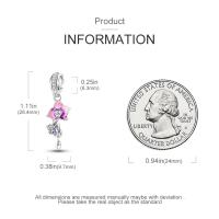 Encanto de Plata Esterlina S925 Unicornio Floral Mariposa Para Pulsera Original de 3mm Joyería Fina de Cumpleaños para Mujeres Regalo de Piedra Principal de Zirconio - details 31