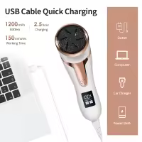 Dispozitiv electric de îndepărtare a calusului pentru picioare, pile electronice pentru picioare, instrumente de pedichiură pentru pielea moartă dura, călcâiele picioarelor crăpate, reîncărcabile - detalii 3