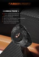Reloj de Deporte Exterior NORTH EDGE MARS PRO para Hombres con Caja de Fibra de Carbono Compás Altímetro Barómetro Temperatura 50M Impermeable Color Negro Material del Correa Silicona - details 2