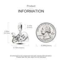 Encantos de Serie Zirconia de Plata Esterlina S925 100% Real para Mujeres Joyería Fina de Cumpleaños Ajuste a Pulsera y Bangle de 3mm - details 57