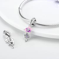 Encanto de Plata Esterlina S925 Unicornio Floral Mariposa Para Pulsera Original de 3mm Joyería Fina de Cumpleaños para Mujeres Regalo de Piedra Principal de Zirconio - details 30