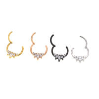 Anillos de Aro para la nariz de alta calidad, 16g, 100%, anillo de acero quirúrgico para la nariz, colgador de piercing para el cuerpo, joyería de moda, 1 ud. - details 2