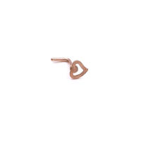 Piercing para el cuerpo de 0,8x6mm, Aro para la nariz, joyería para el cuerpo, diamantes de imitación, corazón pequeño, oferta, 2 uds. - details 5