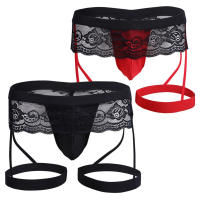 Ropa Interior Masculina de Encaje Transparente, Calzoncillos Boxer Sexys de Malla Transparente con Bolsa para Pene en Forma de U, Calzoncillos Masculinos, Lencería Erótica Gay - details 0