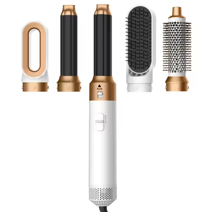 Cepillo secador de pelo, 5 accesorios para cabellos lisos y luminosos, ondas suaves o rizos marchos - 1