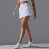 Falda de Yoga Hamidou Secado Rápido, Elasticidad, Doble Capa, Color Sólido para Tenis, Correr, Actividades Deportivas - details 3
