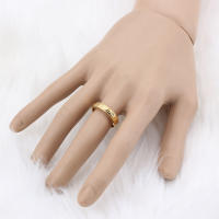 Anillo de Boda de Acero Inoxidable Joyería de Moda para Parejas en Color Oro Plata - details 10