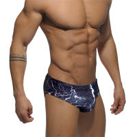 Jessborn calzoncillos de baño para hombre, bañador sexy con textura de rayo europeo y americano, traje de baño para entrenamiento en la playa - details 2