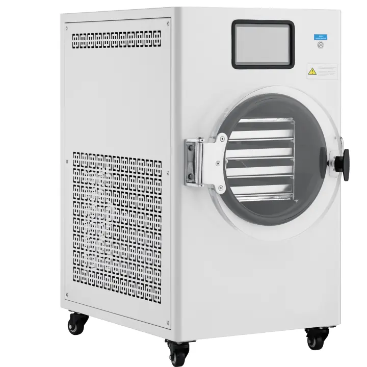 SucceBuy Máquina liofilizadora al vacío, 8,8-13,2 libras/lote, bandejas de 4 capas, temporizador ajustable y control de temperatura, para frutas, verduras, carne, blanco - 1