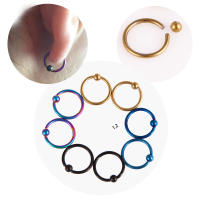 Lote de 2 anillos de aro con cuentas de acero inoxidable bcr de alta calidad, joyería para piercing corporal, para cejas, tragus, nariz, pezón, barra, labios, 16g - details 3