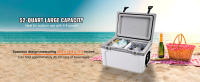 SucceBuy Enfriador portátil aislado de 52 cuartos, hielera resistente con capacidad para 50 latas para acampar, playa, picnic, viajes, mantiene el hielo durante 6 días - details 2