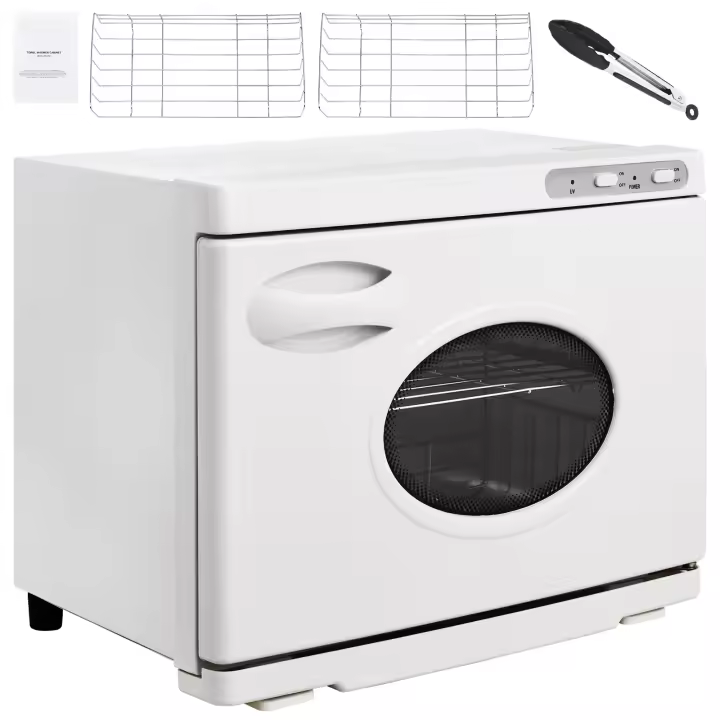 SucceBuy Calentador de toallas caliente, gran capacidad de 23 litros con ventana transparente, 2 estantes de acero inoxidable, capacidad para 50-60 toallas - 1