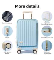 Maleta de viaje de negocios S STAR con marco de PC de 20 pulgadas con cerradura y ruedas giratorias, equipaje multifuncional, maleta expandible, ligera, caja de transporte, bolsa de mano, silenciosa, de negocios, apertura frontal. - details 6