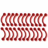 Piercing de ceja de acero quirúrgico 316L, Piercing de labio Punk, 1,2x10x3mm, anillo de lengua, anillos de diente, Piercing corporal, 5 unidades por lote - details 3