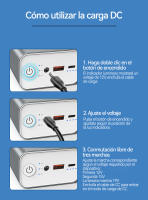 PowerBank (batería externa) 30000mAh 19V + PD65W + DC76W carga rápida tipo C * 1 + USB * 1 + salida de CC * 1 funda de aleación de aluminio - details 7