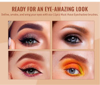 Jessup-Juego de brochas para ojos, brocha de maquillaje para sombra de ojos, mezcla sintética Premium, sombreador, pliegue T340 - details 4