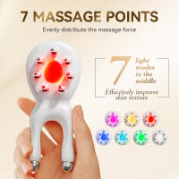 ANLAN Masajeador de puntos de acupuntura facial, levantamiento de nariz y ojos EMS, luz de 7 colores, Guasha, reduce la hinchazón, antienvejecimiento, reafirma la piel, herramienta Caerskin - details 5
