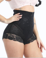 Aiithuug-bragas de Control de barriga, exquisitas bragas moldeadoras de cuerpo de encaje con cremallera con gancho interior, levantamiento de glúteos - details 0