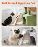 Árbol para gatos pequeño 2 en 1 con poste rascador, rascadores para gatos, condominio para gatitos, accesorios para gatos - details 4