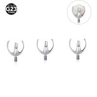 Juego de garra de titanio de 3 garras, 5 piezas, hilo interno, bola para Piercing de hélice redonda - details 1