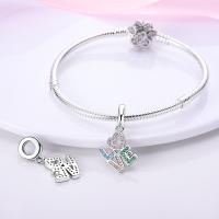 Encantos de Serie Zirconia de Plata Esterlina S925 100% Real para Mujeres Joyería Fina de Cumpleaños Ajuste a Pulsera y Bangle de 3mm - details 12