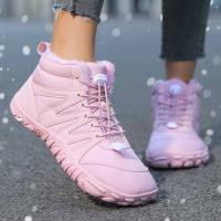 Zapatos descalzos con punta ancha para mujer y hombre, calzado minimalista forrado de piel, suela cero caída, botas de nieve cálidas para caminar al aire libre, Invierno - details 7