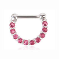 Aros de circonia aaa de 16G para mujer, piercing para la nariz, color plateado, joyería para el cuerpo, piercing para el pezón y el tabique falso - details 3