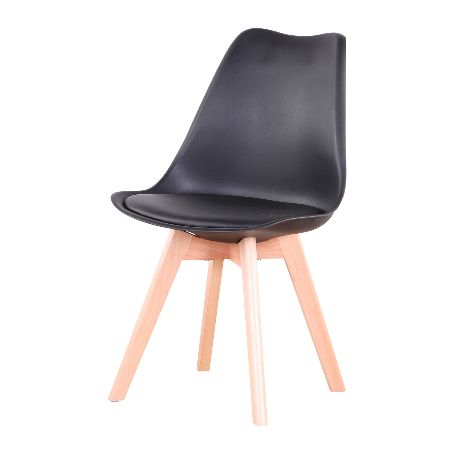 Sillas de comedor Medieval nórdicas, asiento acolchado de PU, patas de madera de haya, sillas de escritorio para comedor, dormitorio, balcón y restaurante, 4/6 piezas