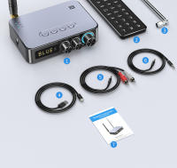 Transmisor y receptor de Audio M9 Pro, Bluetooth 5,1, NFC/3,5mm AUX/RCA/USB u-disk/TF/6,5 Mic/FM Radio DSP, adaptador inalámbrico de música HIFI - details 36