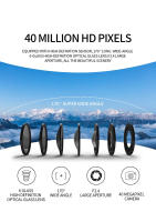 Cámara de Acción 4K60FPS Grabación de Video Impermeable Control Remoto Ligera - details 6