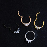 Anillos de Aro para la nariz de alta calidad, 16g, 100%, anillo de acero quirúrgico para la nariz, colgador de piercing para el cuerpo, joyería de moda, 1 ud. - details 4