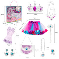 Falda de tutú para niña pequeña, falda de princesa para fiesta de baile, capa de tul arcoíris, accesorios de vestir - details 4