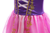 Vestido de princesa para niña, ropa de fiesta de fantasía de verano, disfraz de Aurora, Rapunzel, Cenicienta, Bella Durmiente, Carnaval y Navidad - details 16