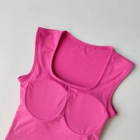 Chaleco Deportivo Nude Elegante Correas Ancha Cuello Cuadrado Material de Nylon - details 10