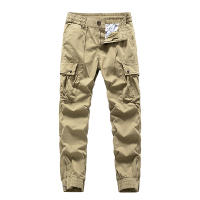 Pantalones Cargo Retro de Invierno para Hombres Comodidad de Algodón, Largo Completo, Múltiples Bolsillos, Estilo Casual de Sweat - details 1