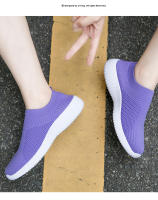 Zapatos para caminar para mujer, zapatillas de calcetín a la moda, mocasines cómodos y transpirables, zapatos informales antideslizantes - details 4