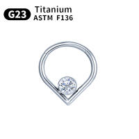 100%-pendientes de titanio G23 para mujer, piercing para la nariz, medio anillo en forma de d, segmento, cartílago - details 8