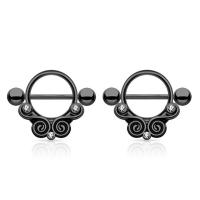 Anillo de aleación de 2 piezas para mujer, Piercing de barra Vintage elegante, 3 colores, para pezón corporal, 2023 - details 1