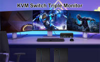 Navceker Interruptor de KVM Triple Monitor 8K Pantallas HDMI USB 3.0 Tecnología de pantalla triple 2x3 Ajuste para 3 ordenadores 144Hz 4K - details 2