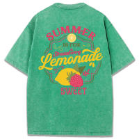 Camiseta de Algodón Veraniego Diseño de Fresa Limón Top Casual Suelto para Mujeres Moda de Verano - details 56