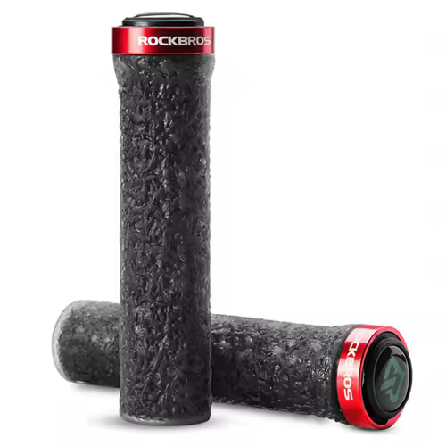 Puños de Bicicleta ROCKBROS A Pare Anti-deslizantes de Goma para MTB Bicicleta Suave a Prueba de Choques Accesorios para Bicicletas - 1