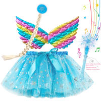 Falda de tutú para niña pequeña, falda de princesa para fiesta de baile, capa de tul arcoíris, accesorios de vestir - details 11