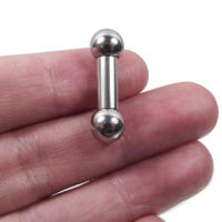 Anillos rectos de acero inoxidable de gran tamaño para el cuerpo, Piercing para el tragus de la oreja, barra para el pezón, labios, joyería para el cuerpo, 1 unidad - details 2