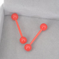 2 unids/lote de piercing de estilo indio luminoso, 1,6x19x6mm, piercing de lengua de barra recta, joyería corporal acrílica de calibre 14, anillo tragus - details 16