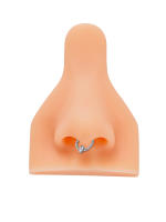Anillos de aro de segmento con bisagras centrales de piedra Marquesa, Clicker, Labret, Piercing para Tragus de oreja, lado de titanio, CZ, G23 - details 6